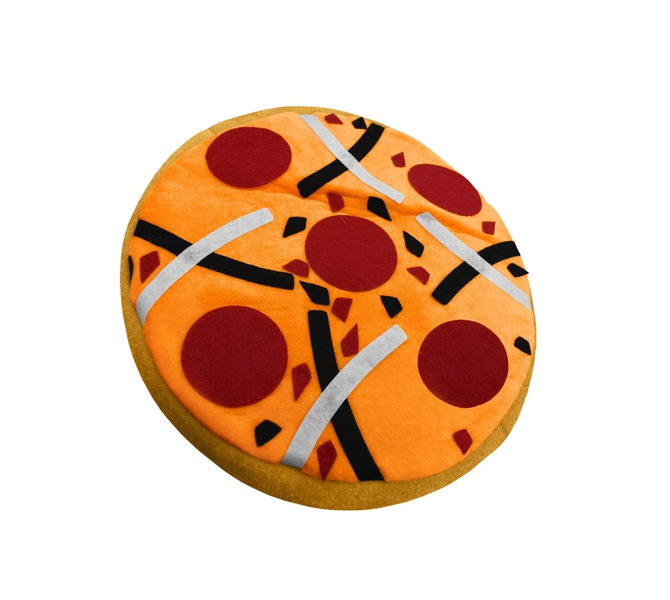 Sombrero de pizza de 2 piezas para fiesta de comida ridícula gorra de felpa novedad accesorio de disfraz de Halloween Foto 3 de 4