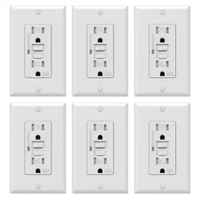 [6 Pack] WEBANG Self-Test GFCI Outlets, Tamper-Resistant and Weather-Resistant,