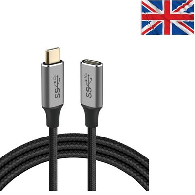Robustes Nylon USB C Verlängerungskabel 2M - Schnellladung 100W & Videoauflösung 4K