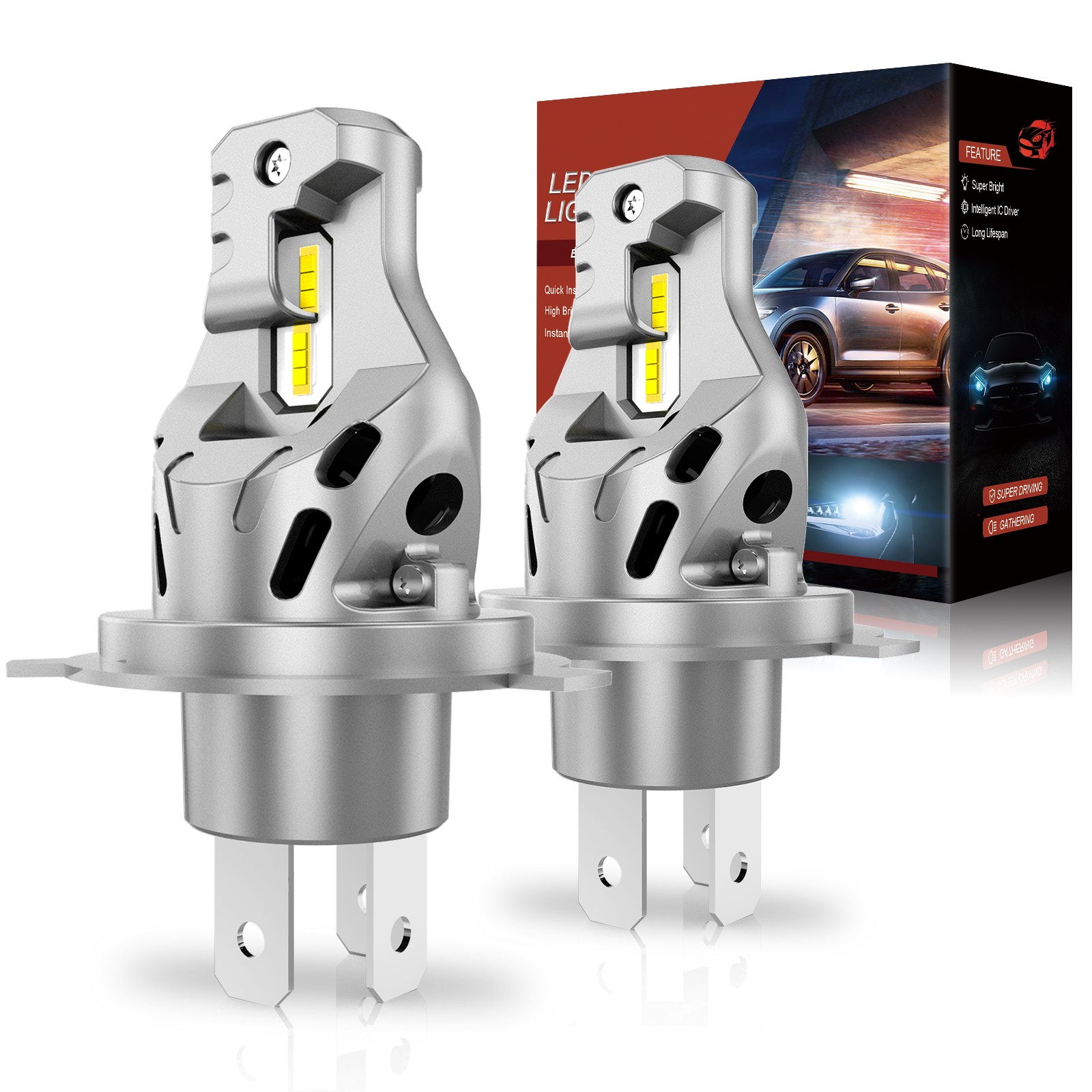 Auxiracer H4 LED Lampadina per Fari Auto 6000k Abbagliante Anabbagliante CANBUS - Miniatura 17