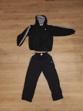 Vintage Y2K Adidas Black  White Track Suit Men's Size Large  XL Good Condition