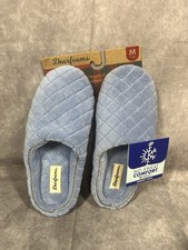 Dearfoams Women's Leslie Quilted Microfiber Terry Memory Foam Clog House Slipper
