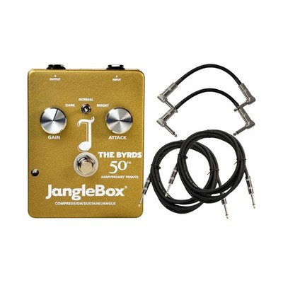 Janglebox The Byrds 50th Anniversary Gold Jangle Box Pedal w/ 4 Cables