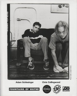 90s Alternative Rock Power Pop FOUNTAINS OF WAYNE B&W 8x10 Publicity PHOTO
