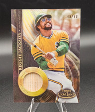 2022 Topps Gold Label Reggie Jackson MLB Legends Relic Card 49/50 Oakland A's