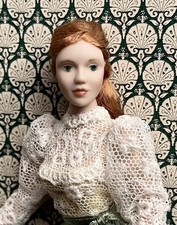 Dolls House Artisan Miniature Porcelain Young Lady Woman Doll 1:12 Scale