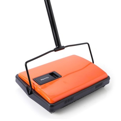 CLEANHOME Manual Carpet Sweeper for Pet Hair  Rotating Brush Floor Sweeper, L...