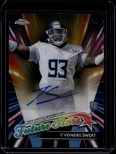 2024 Topps Chrome T'Vondre Sweat #FSA-TS Future Stars Auto Gold Refractor /50