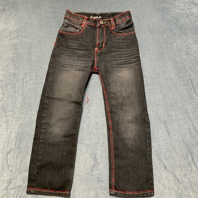Sons Of Anarchy Straight Jeans Womens 7 Gray Denim Studded Pockets Embroidered