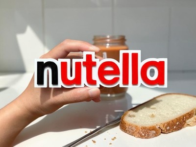 Nutella Logo Platte - 3D Wanddeko Deko Geek