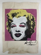 Andy Warhol COA Art Painting Original Drawing Vintage Paper Signed