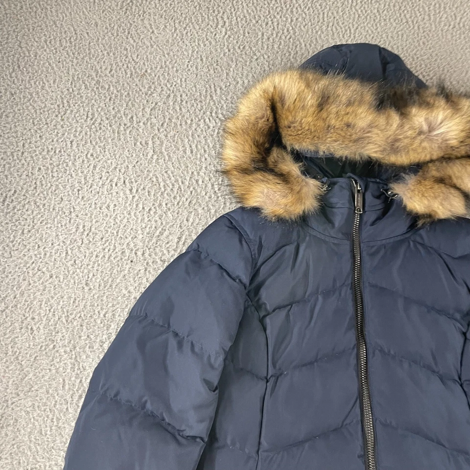 Abrigo de invierno Eddie Bauer Parka para mujer talla S Sun Valley Down Puffer chaqueta azul marino Foto 2 de 4