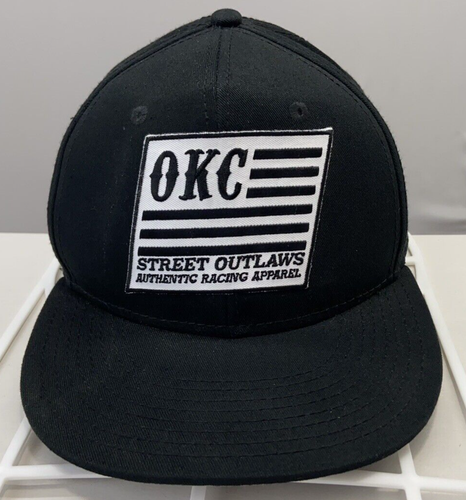 OKC Street Outlaws Authentic Racing Apparel Trucker Cap Hat Oklahoma ...