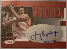 Jackson Vroman Iowa State Basketball Sage Autograph Card 2004 Rookie NCAA /750. rookie card picture