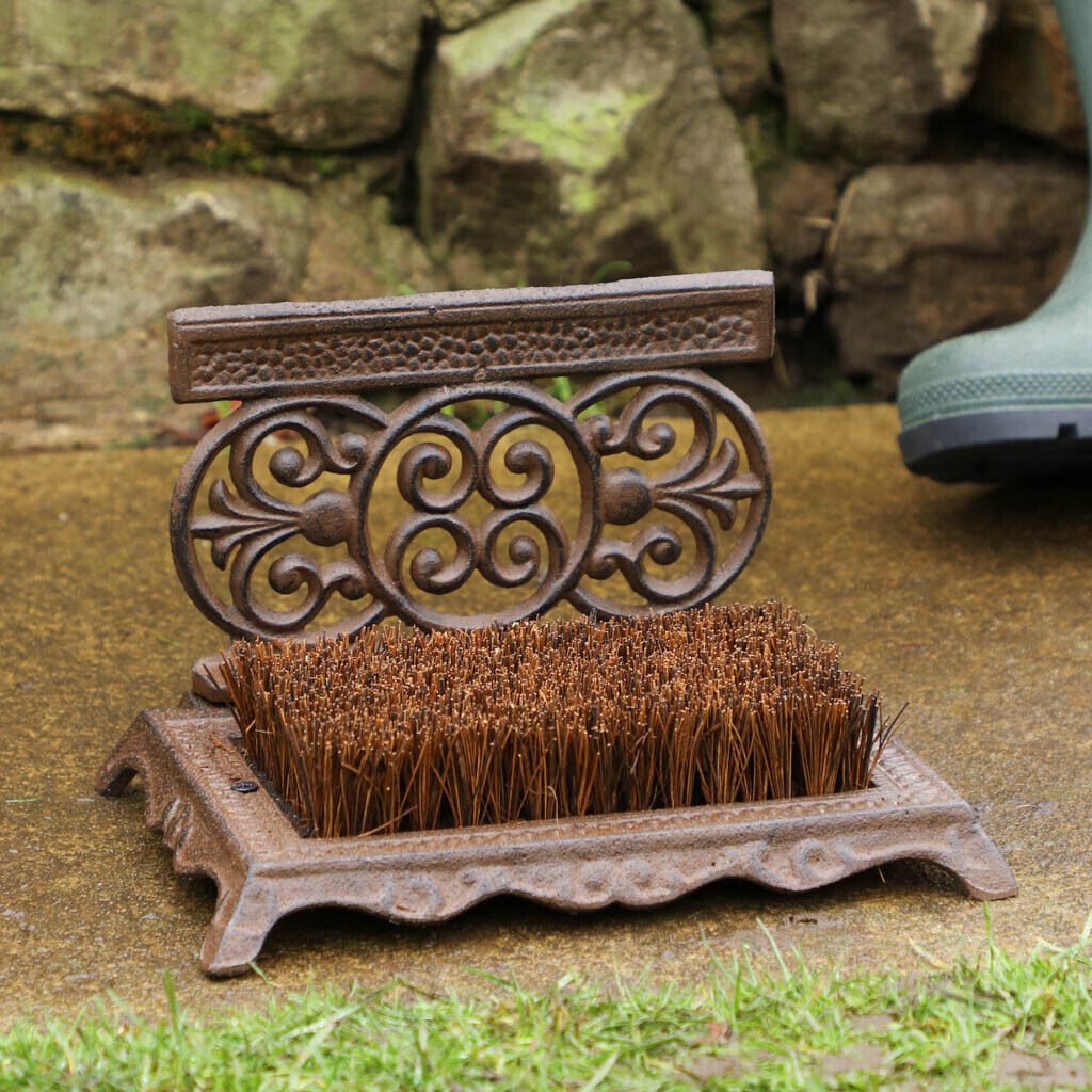 Period Style Ornate Boot Brush and Scraper Welly Mud Cleaner Cast