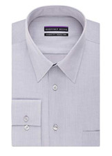 Geoffrey Beene Men's Classic Fit Wrinkle Free Solid Dress Shirt, Chromet, 16 1/2