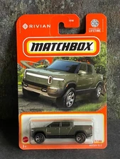 2023 MATCHBOX = RIVIAN R1T PICKUP TRUCK Army Green Color