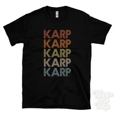 KARP REPEATED RETRO STYLE T-SHIRT mens & womens novelty cool name gift
