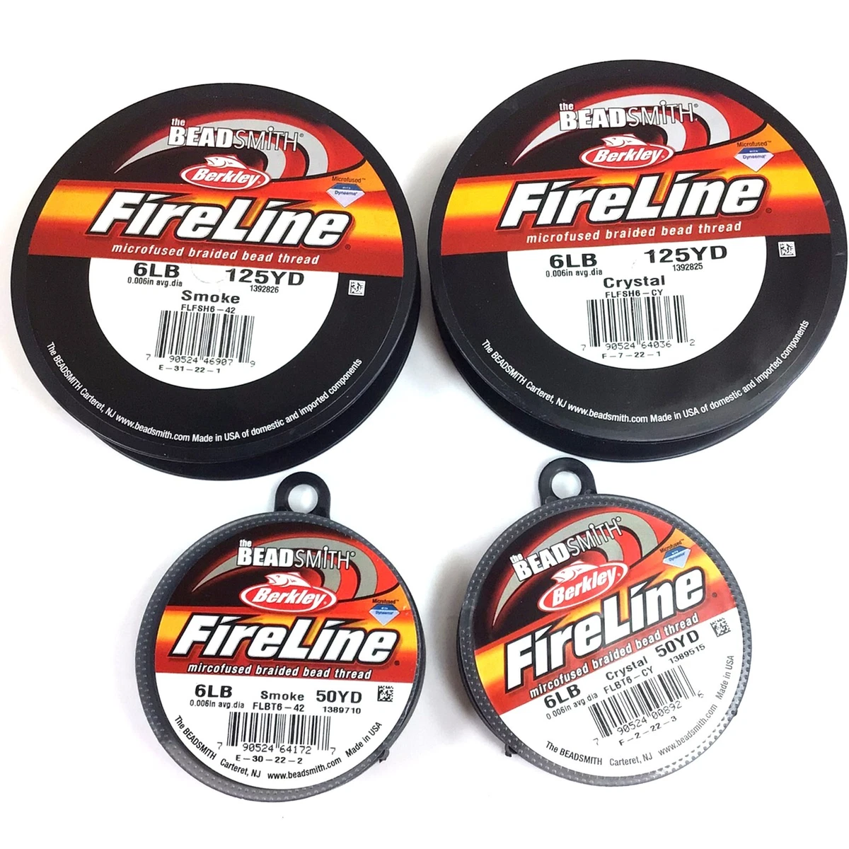 FireLine Beading Thread 6LB Crystal Smoke Black Beadsmith 15YD 50