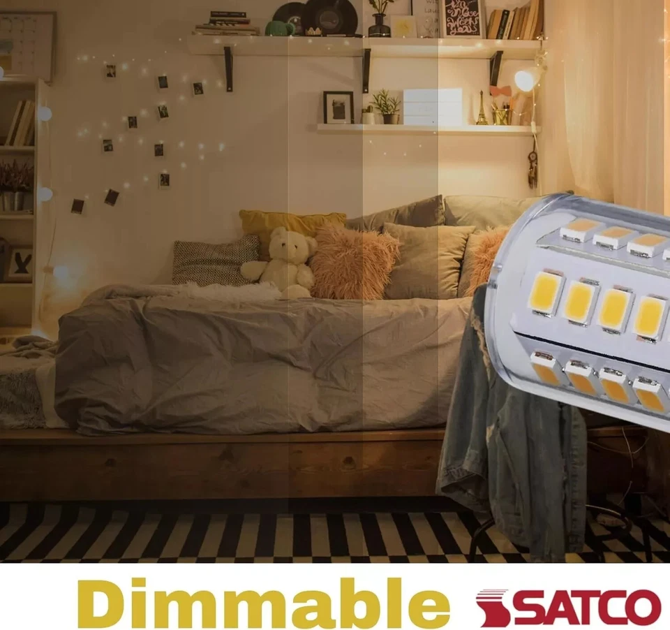 Satco S12335 - 5 Watt T6 LED Bulb - E11 Base - 5000K (5, 10 or 20 Pack) - Image 3 of 4