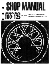 Honda CB100 CB125 CL100 SL100 CD125 SL125  Service Shop Repair Manual COMB BOUND