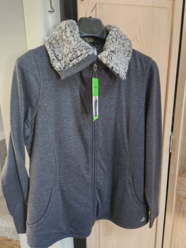 Free 2B Gray Zip Up Jacket Sz. L Women's Front Pockets Lined NWT