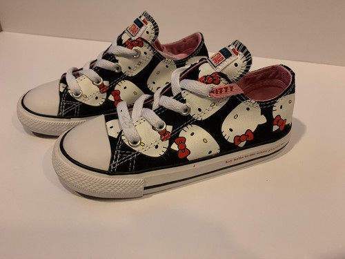 Rare Converse Hello Kitty Black Low Top 