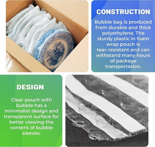 50 Pack 8" x 17.5" Bubble Out Pouches Bags Protective Mailers Self Seal Cushion - Picture 8 of 10