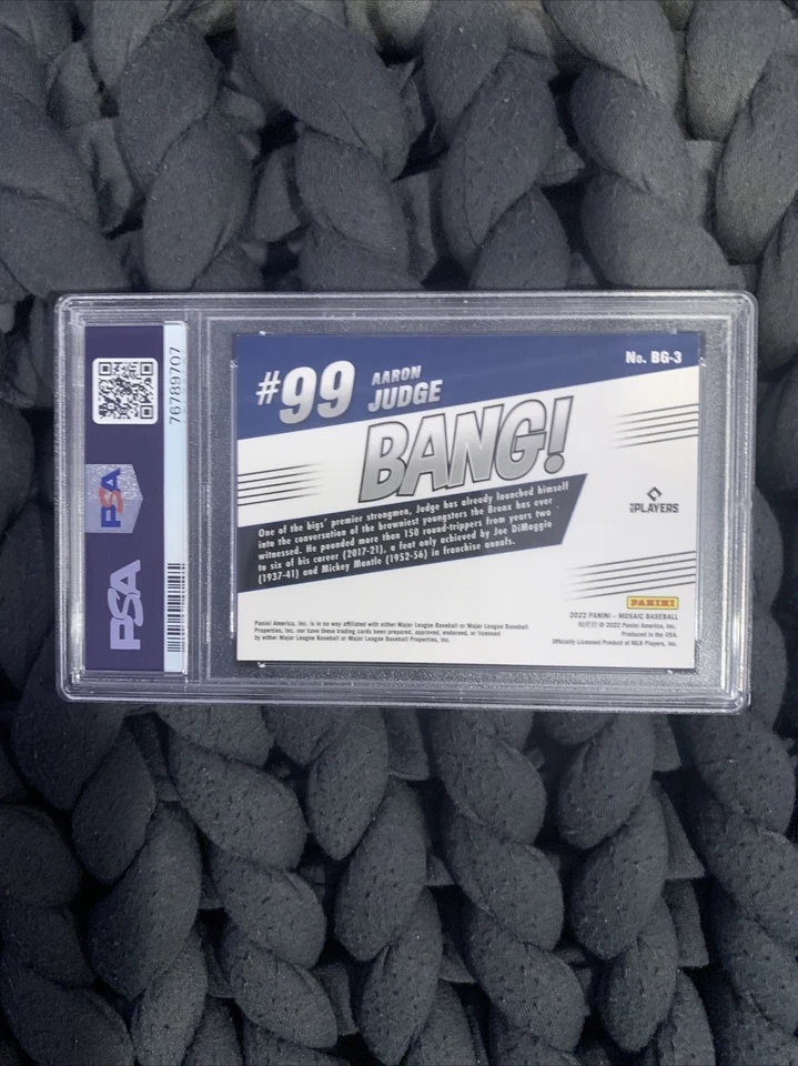 Aaron Judge 2022 Mosaic Bang! Insert #BG3 PSA 10 Gem Mint Graded Slab NY Yankees - Image 2 of 4