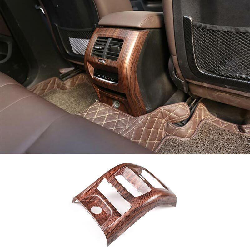 Rear Seat Air Outlet Vent Brown Wood Grain Frame Cover 2018-19 For BMW X3 X4 G02