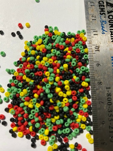 Irie Rasta Red Yellow Green Black Beads - Picture 13 of 86
