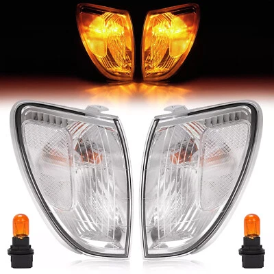Pair For Toyota Land Cruiser 1998-2004 Front Corner Lights Lamps Clear W/bulbs - Image 1 of 4