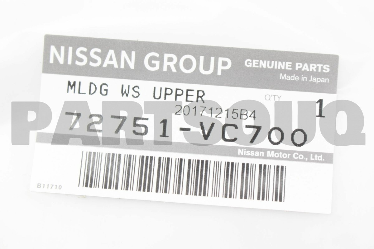 72751VC700 Genuine Nissan MOULDING-WINDSHIELD UPPER,CENTER 72751-VC700 72751VC700 Genuine Nissan MOULDING-WINDSHIELD UPPER,CENTER 72751-VC700