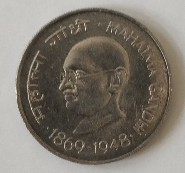 INDIAガンジーコイン UNC REPUBLIC INDIA 1869 - 1948 MAHATMA GANDHI 20 PAISE RARE