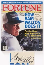 Sam Walton Walmart Billionaire Signed Autograph Photo Fortune Magazine PSA DNA