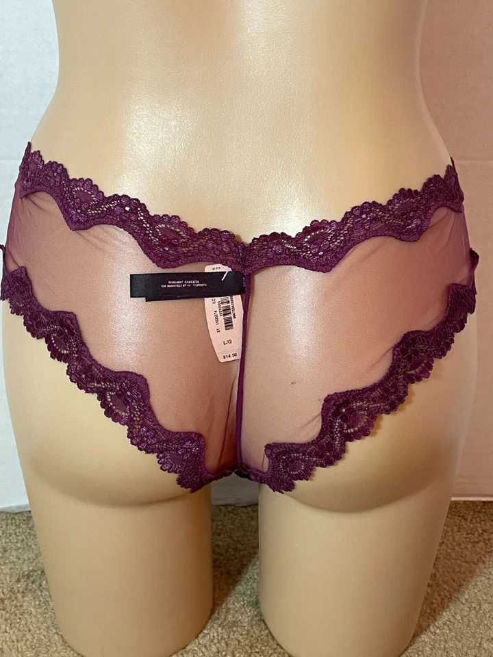 RARO L VICTORIA'S SECRET Braguita Descarada Malla Transparente Cuero Sintético De Colección 2014 Agotada Foto 4 de 4