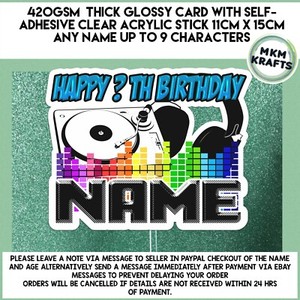 Dj Decks Music Mixing Inspired Birthday Cake Card Topper Fast Service Ebay Dj Decks Music Mixing Inspired Birthday Cake Card Topper Fast Service Ebay