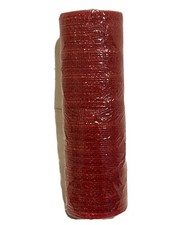 10" DECO MESH Christmas RED w/Metallic Threads Woven Poly 10  W X 30Ft 10yards