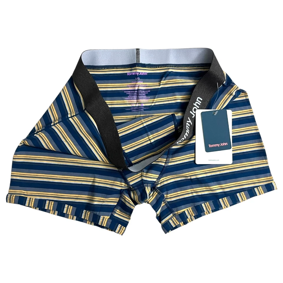 Tommy. John полоски синий желтый сундуков нижнее белье хлопок Пима эластичной - Изображение 2 из 3