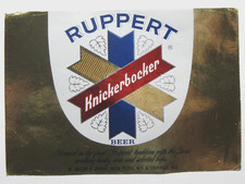 Jacob Ruppert RUPPERT KNICKERBOCKER foil beer label New York, NY & NJ