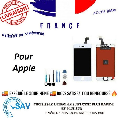 Kit écran IPhone 5 Blanc : Vitre Tactile + LCD + Coque De Protection - Neuf - Garantie 1 An