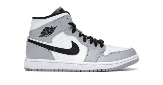 air jordan 1 mid white silver black