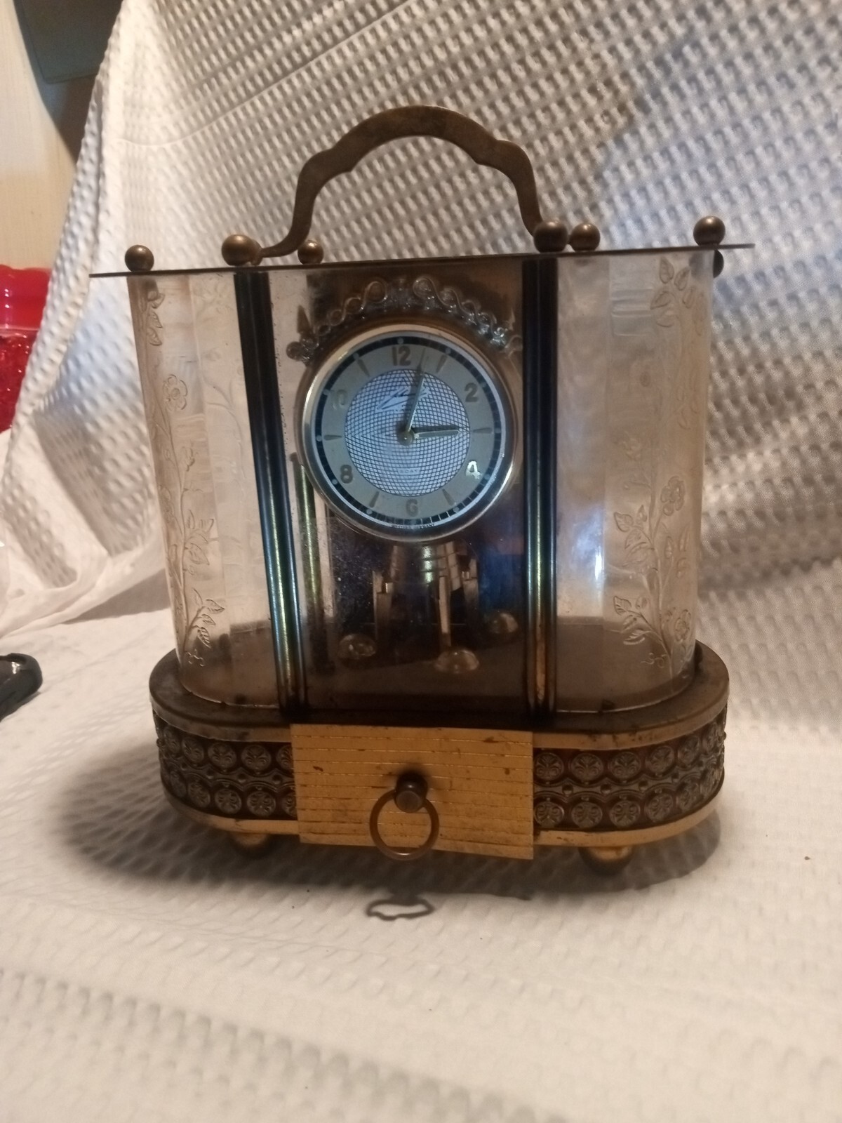 RARE 1950's SCHMID German Brass Clock And Music Box eBay