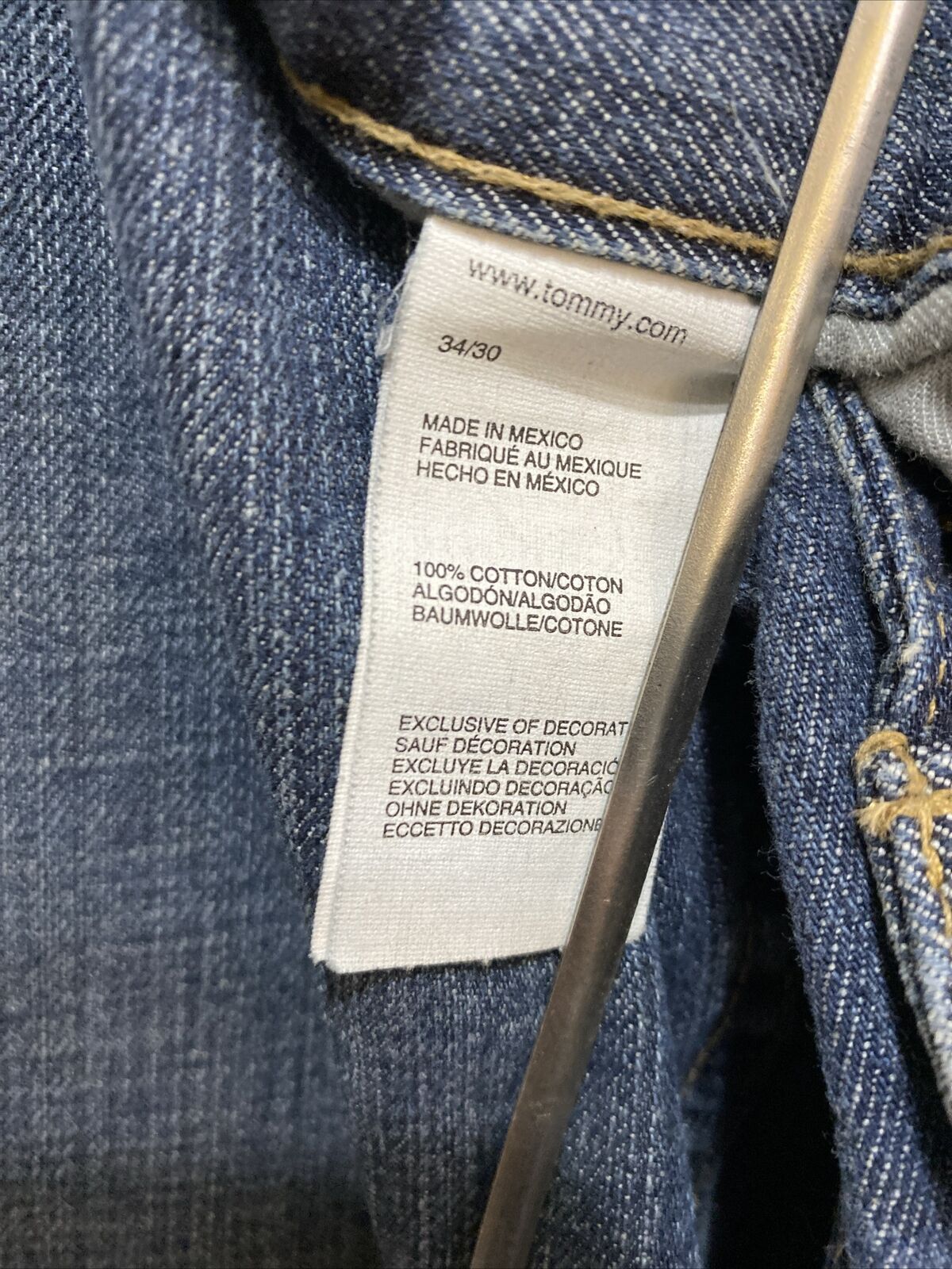 Tommy Hilfiger Mens Jeans Loose 34 x 29 Baggy Y2K… - image 15