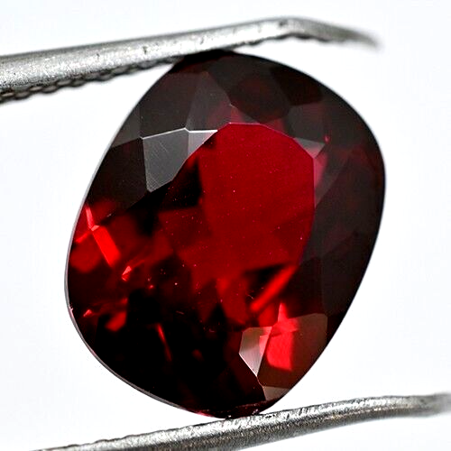 Natürlicher Burma dunkelroter Rubin 3,45 Ct Kissen geschnitten zertifiziert loser Edelstein - Bild 1 von 6