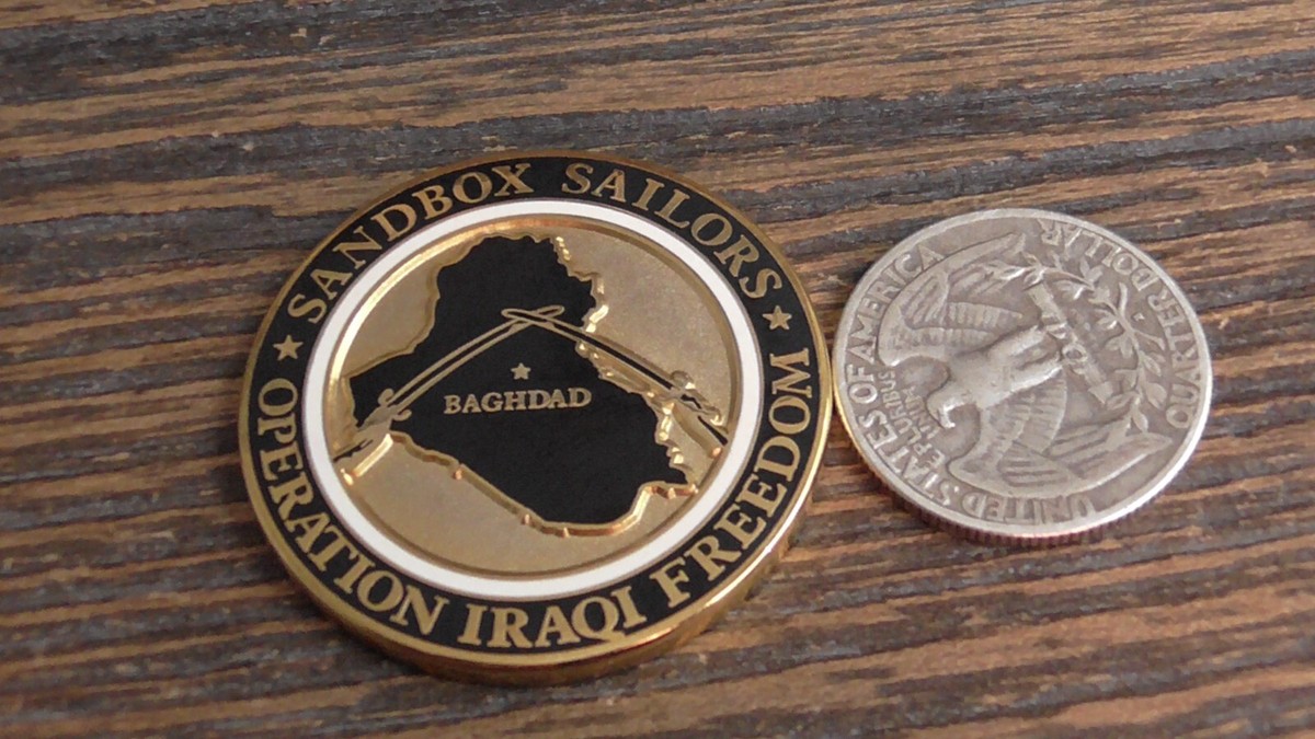 USN Operation Iraqi Freedom OIF Sandbox Sailors Challenge Coin #458X | eBay