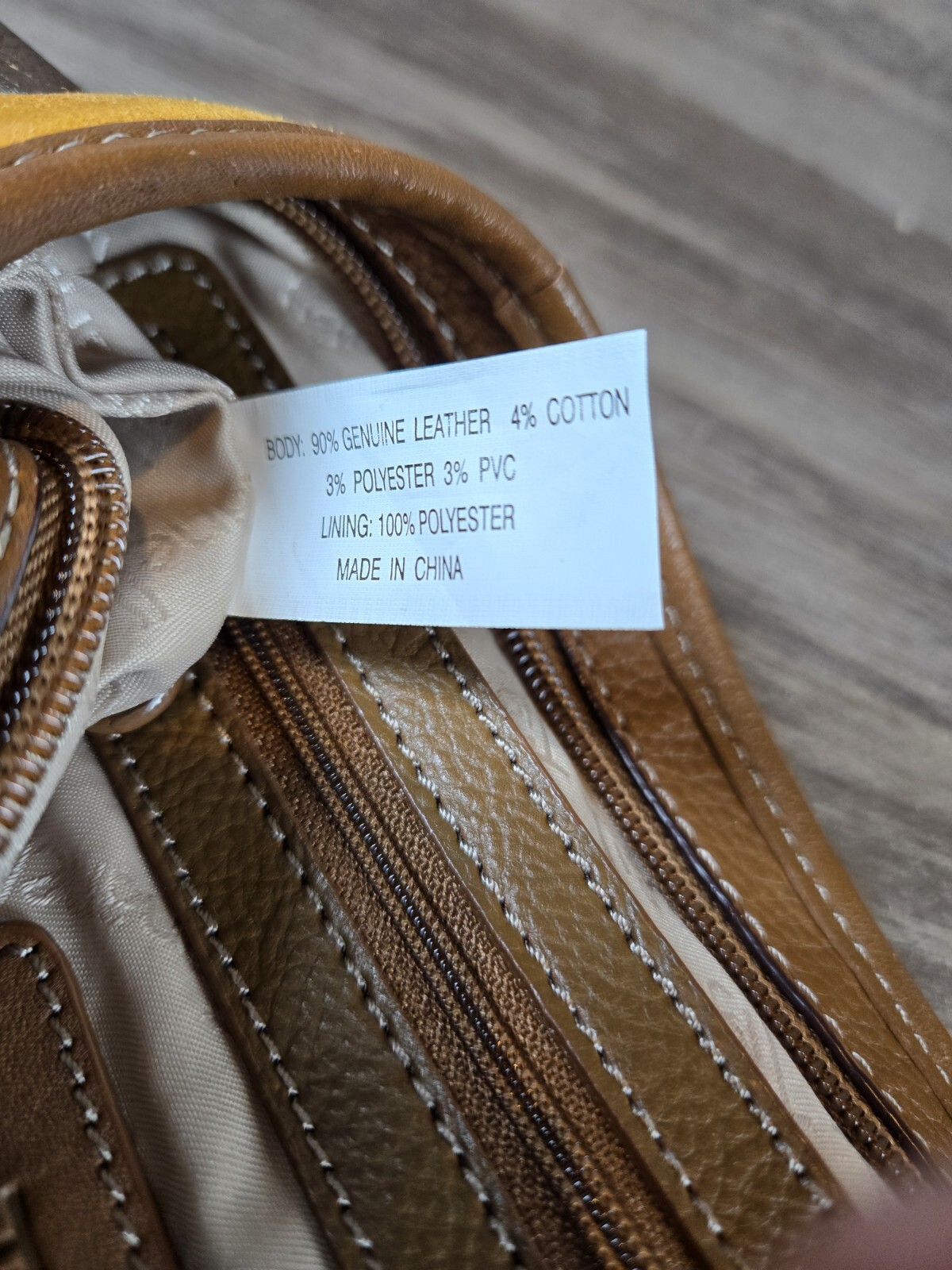 Vintage Patchwork Leather Crescent Mixed Media Su… - image 10