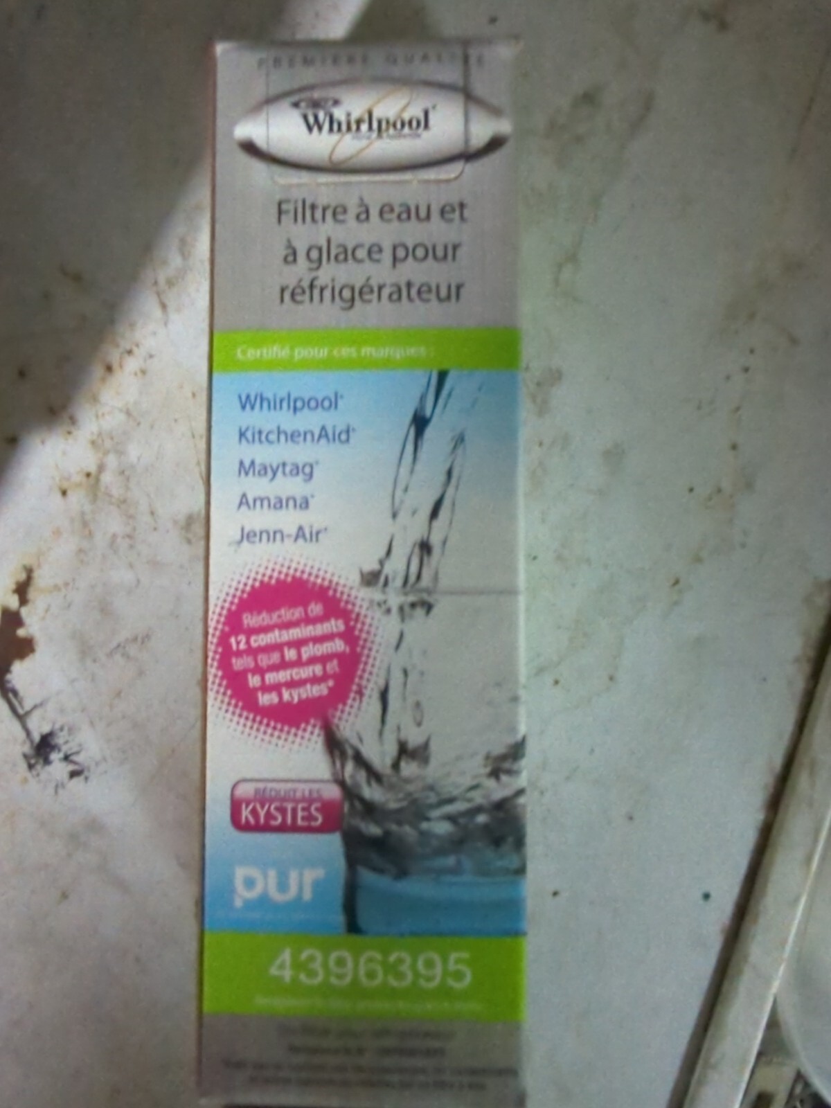 Whirlpool Pur Refrigerator Ice & Water Filter 4396395 Kitchenaid