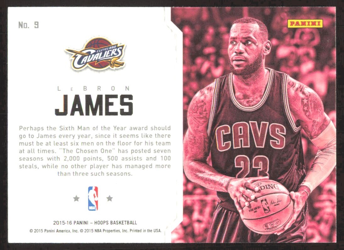 2015-16 Panini NBA Hoops End 2 End LeBron James Cleveland