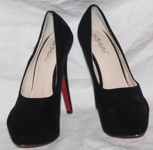 black velvet stilettos